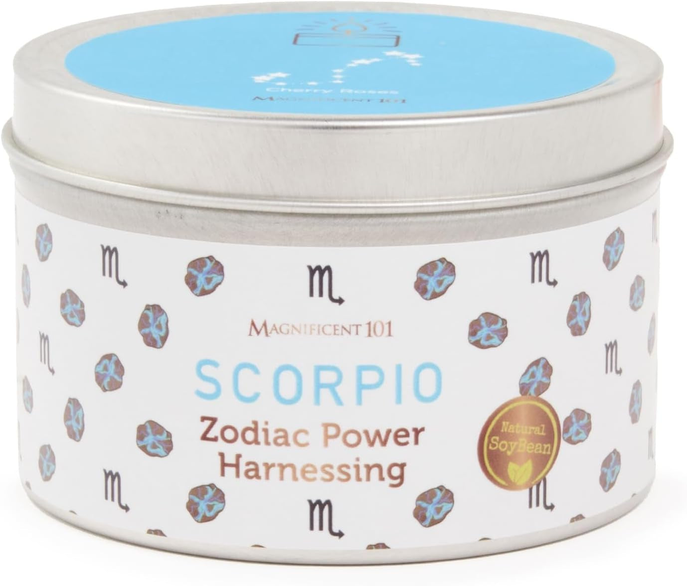 Scorpio Zodiac Sign Candle - Scented Soy Wax - Choose Your Birthdate - Great Holiday Favor for Horoscope Fans - 6 Oz Tin Holder