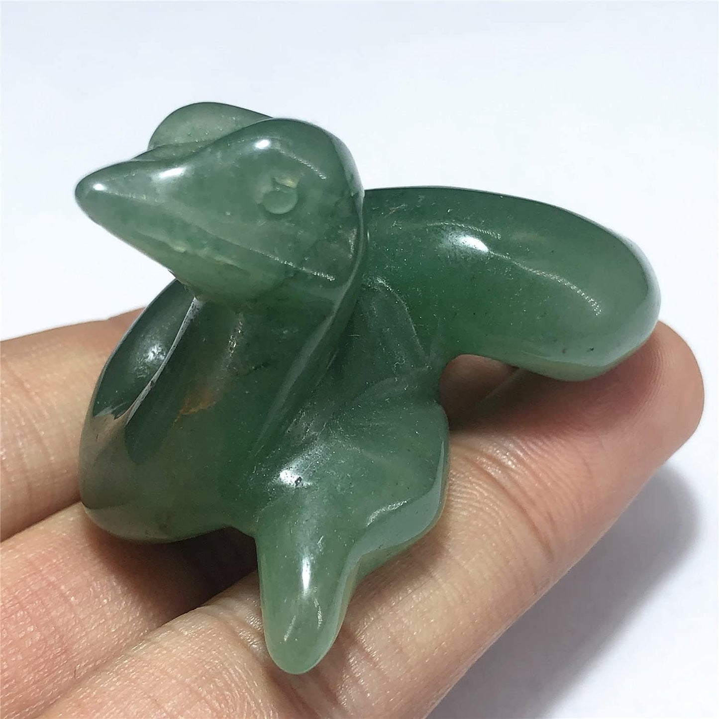 2" Natural Snake Figurine, Hand Carved Healing Crystal Animal Statue Sculpture Home Decoration Aventurine Snake AL-AS