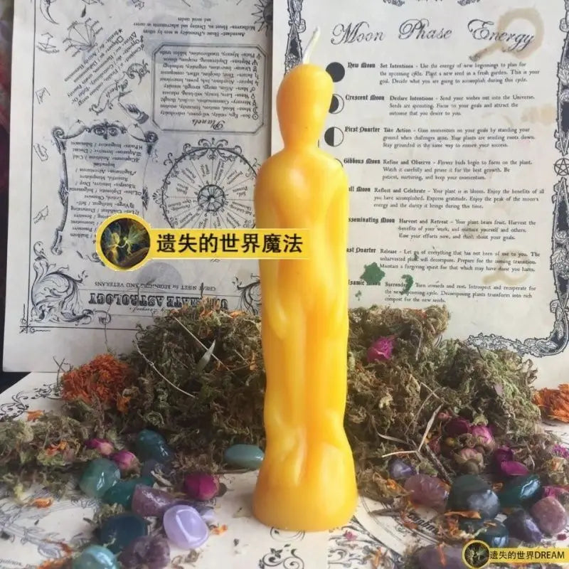 1 Black  Figure Candle Ritual Female Male Figure Hoodoo Candles for Spells