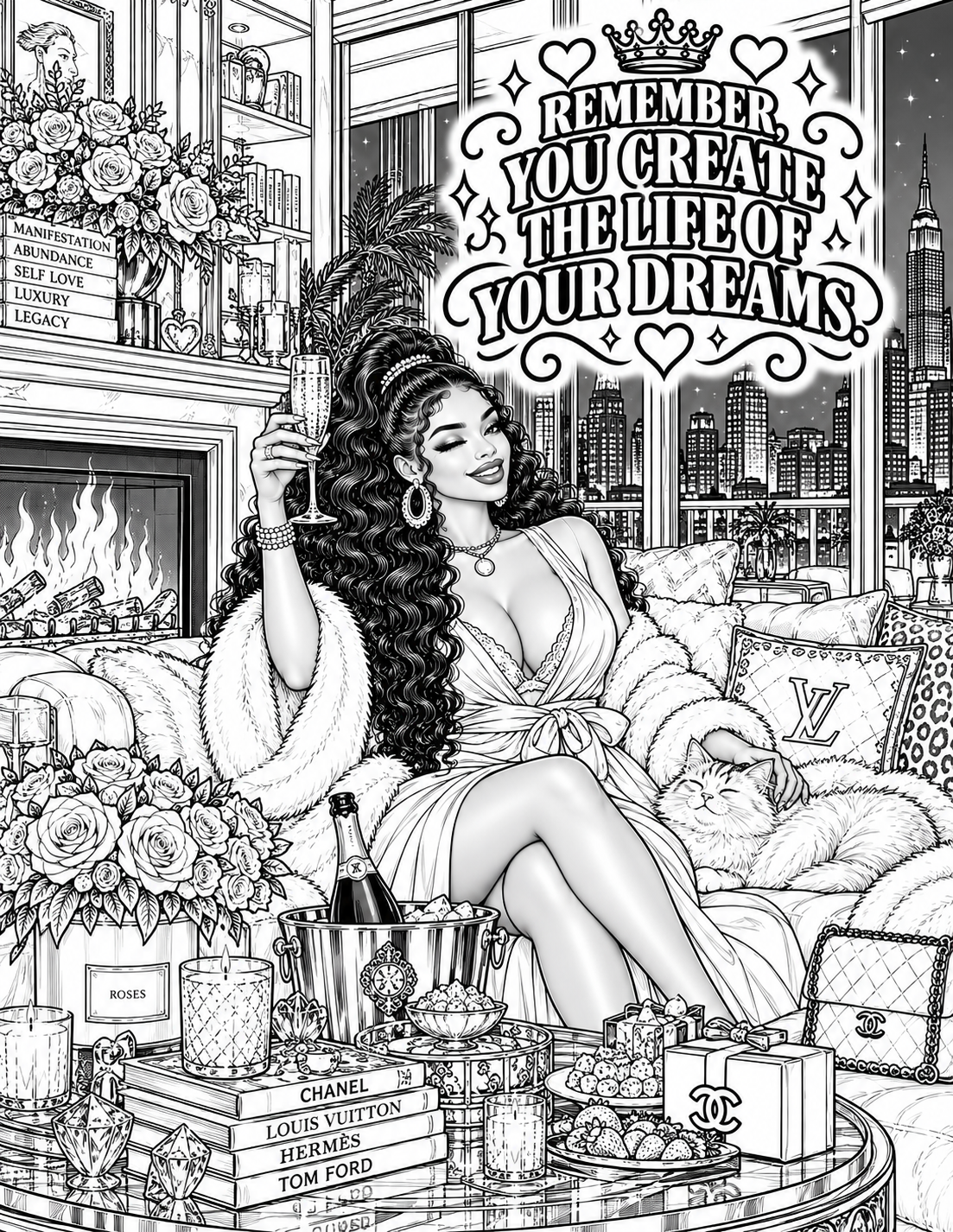 I Create the Life of My Dreams: A Prosperity & Abundance Affirmation Coloring Book