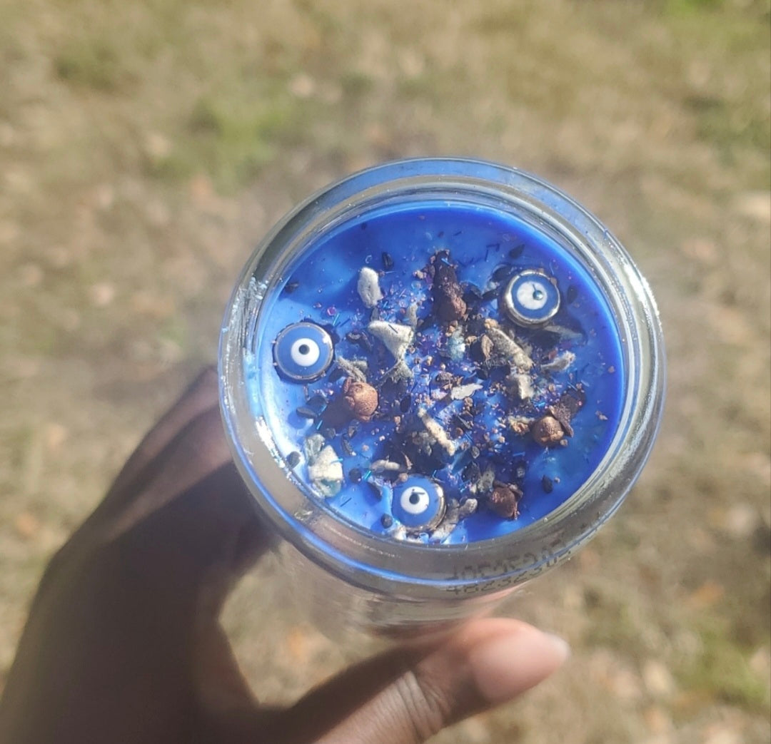 7 day money blocked  evil eye candle