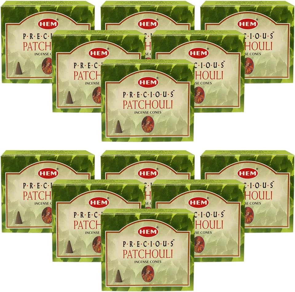 Precious Patchouli Incense Cones and Cone Incense Burner Bundle Insence Insense Hem Incense
