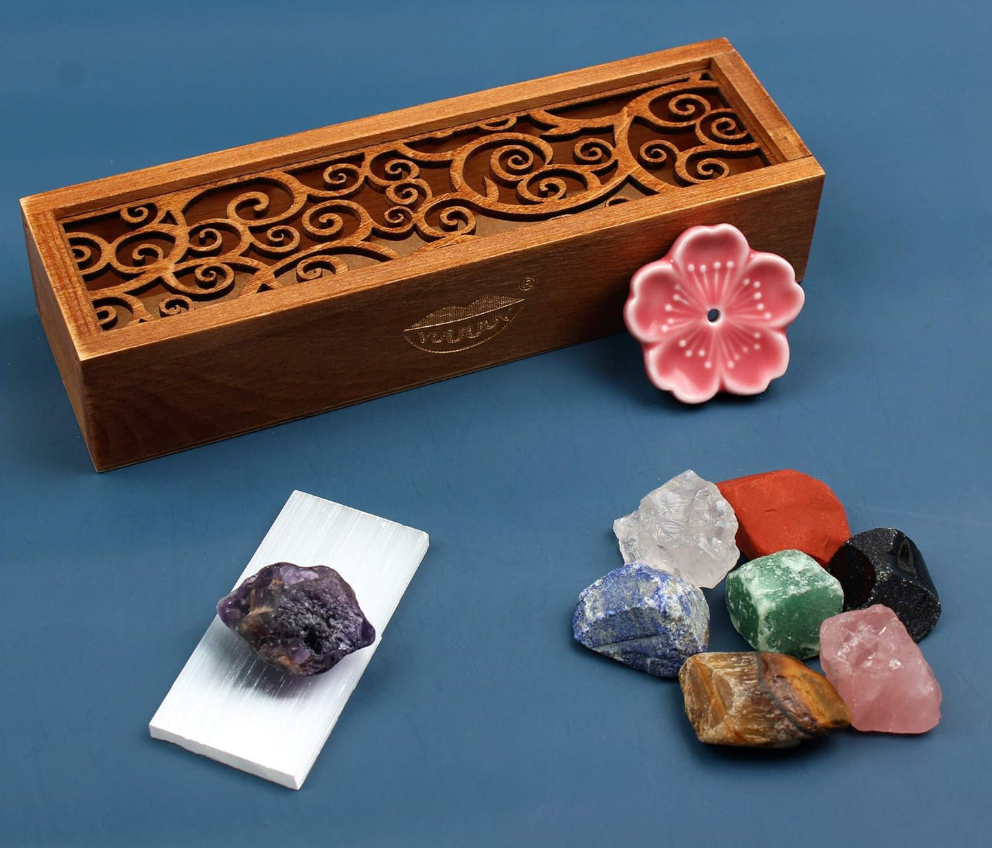 Chakra Stones Set -Reiki Healing Crystals for Healing, Meditation, Chakra Balance or Ritual (Rough*8 Pcs+2Pcs)