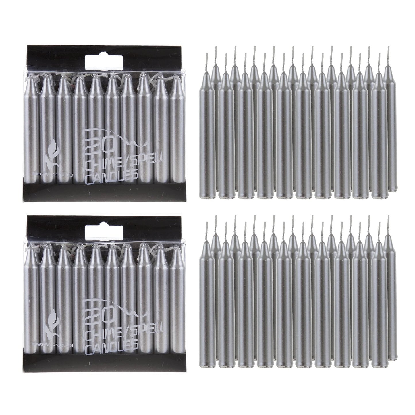 - Unscented 4 Inch Mini Chime Ritual Spell Taper Candles - Set of 20