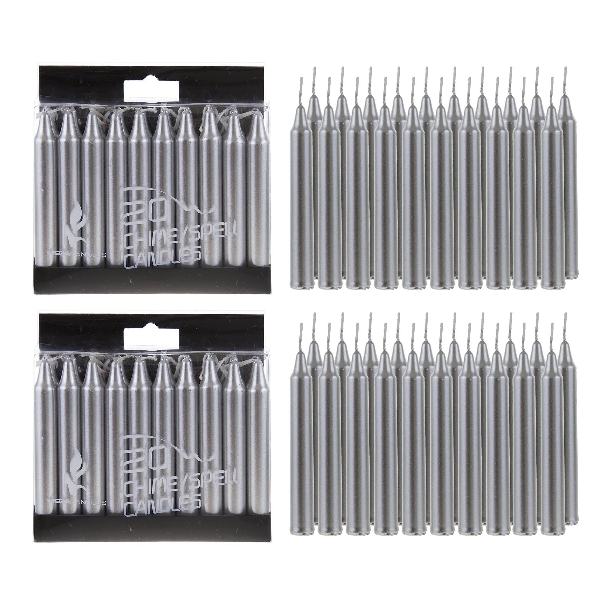 - Unscented 4 Inch Mini Chime Ritual Spell Taper Candles - Set of 20
