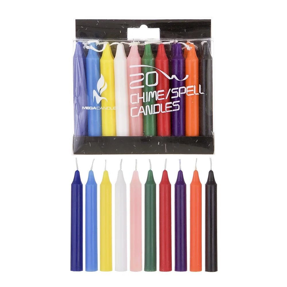 - Unscented 4 Inch Mini Chime Ritual Spell Taper Candles - Set of 20