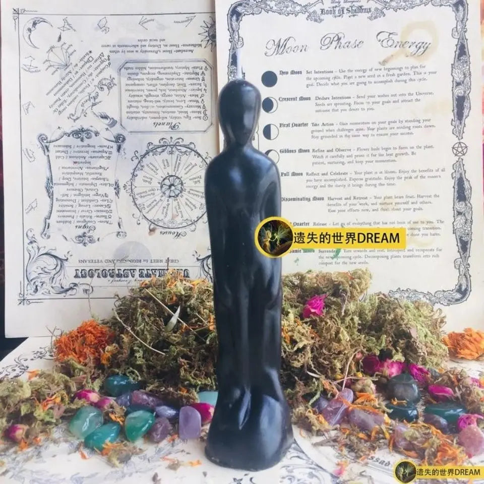 1 Black  Figure Candle Ritual Female Male Figure Hoodoo Candles for Spells