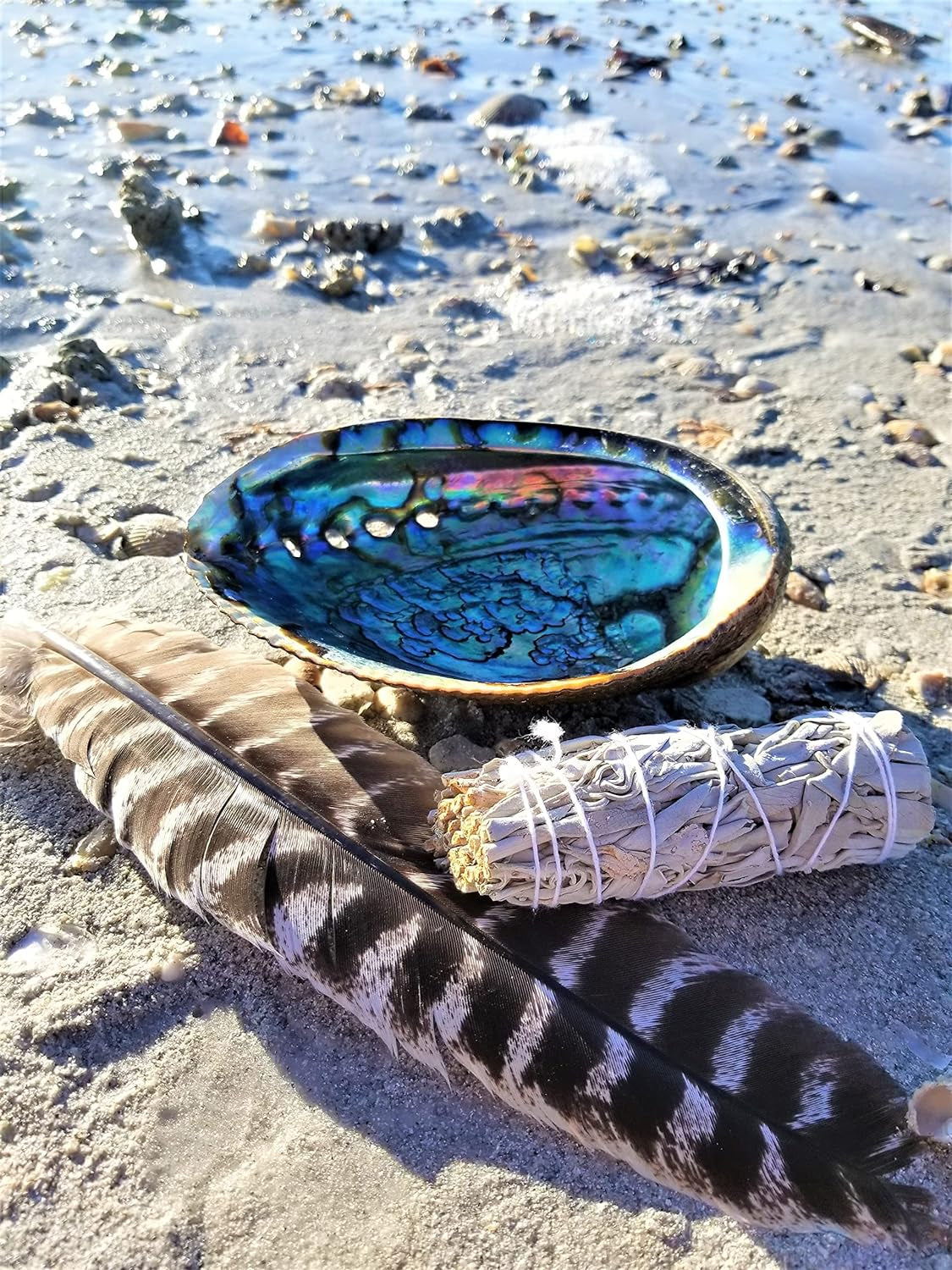 Sage Smudge Kit: Ultimate 12 Piece Spiritual Gifts Variety Smudging Kit: 6+” XL Abalone Shell, Complete Smudging Gift Set, Cleansing, Healing Positive Energy Home Kit! (Tiger'S Eye/Lavender Kit)