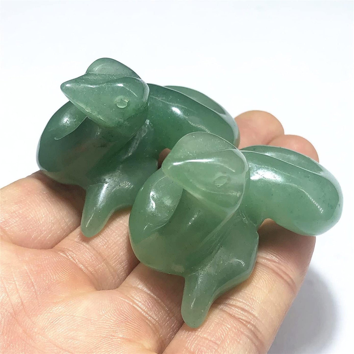 2" Natural Snake Figurine, Hand Carved Healing Crystal Animal Statue Sculpture Home Decoration Aventurine Snake AL-AS