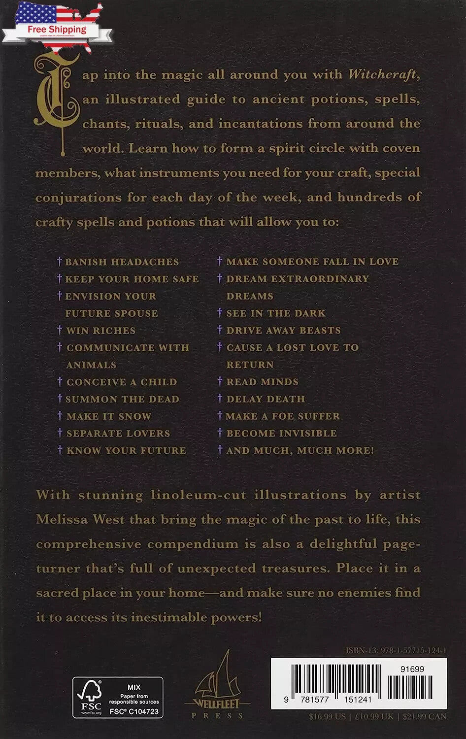 Witchcraft: a Handbook of Magic Spells and Potions (Volume 1) (Mystical Handbook