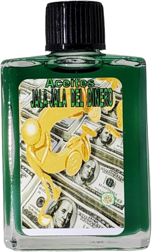 Attract Money Oil (Jala Jala Del Dinero Aceite) Spiritual Anointing Oil by CASA ESOTERICA  - Financial Success Spell - Increase Wealth & Prosperity in Your Life-0.5 FL OZ (1 Pack)