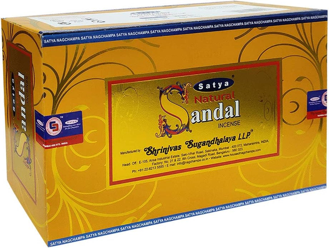 Natural Sandal Incense Sticks and Incense Stick Holder Bundle Insence Insense Satya Incense