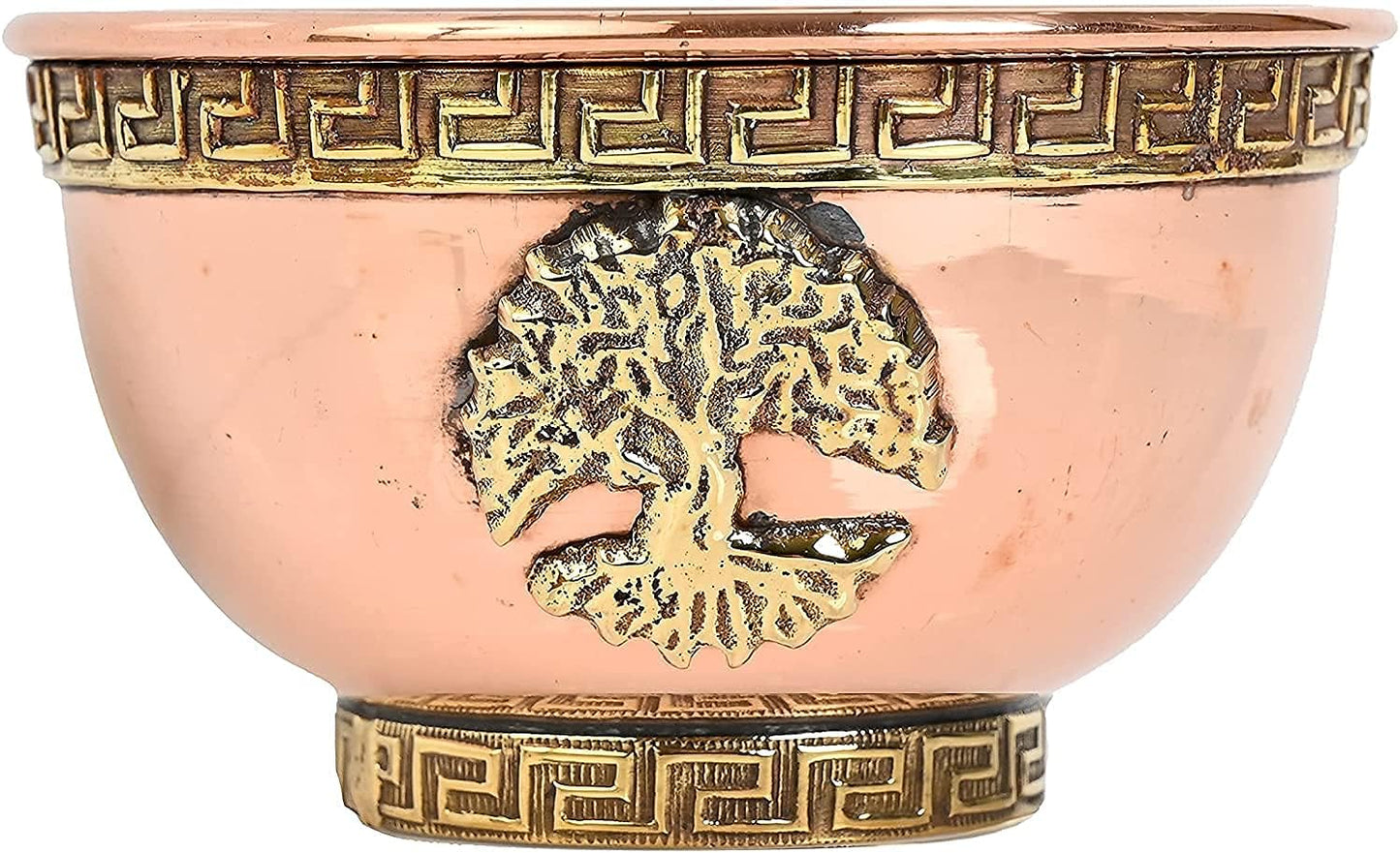 Tree of Life Copper Offering Bowl 3" - Great for Altar & Ritual Use, Incense Burner, Smudging Bowl -