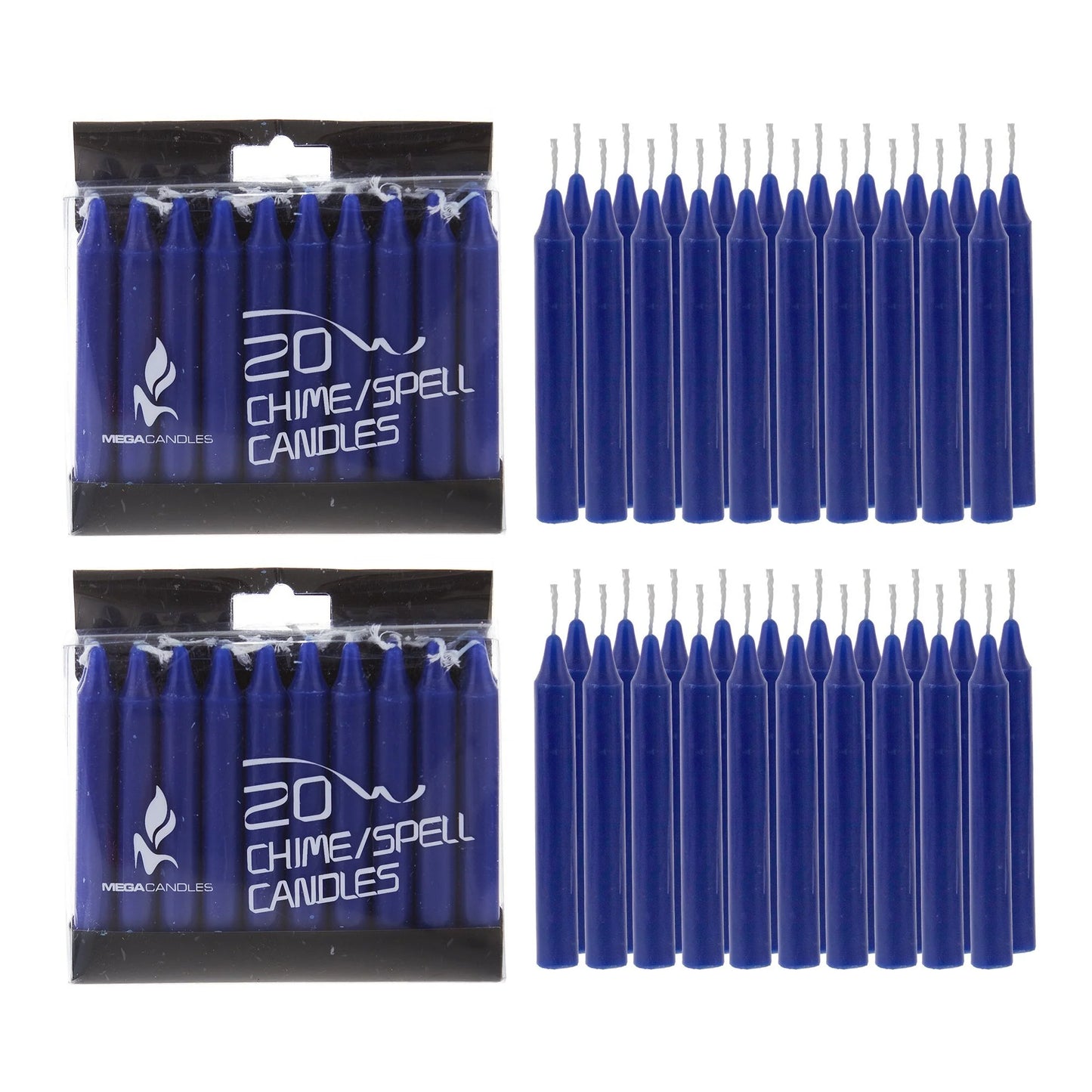 - Unscented 4 Inch Mini Chime Ritual Spell Taper Candles - Set of 20