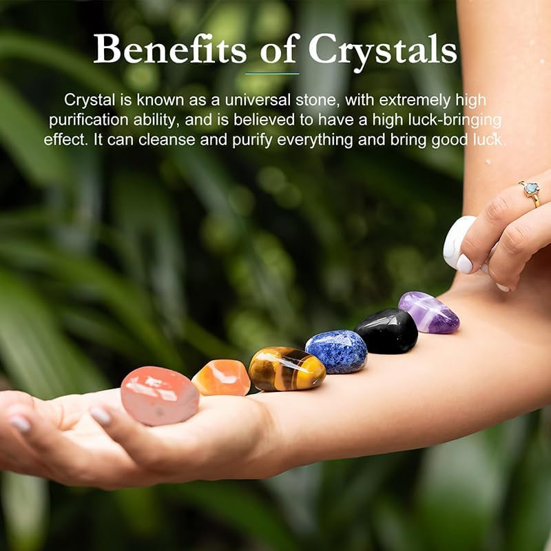 Crystals and Healing Stones Set, Chakra Crystal Kit, 28 Pcs Real Crystals for Beginners Rocks Gem Stones Energy Meditation Natural Reiki Spiritual Balancing Mindful Souls, Crystals Set Gifts for Women