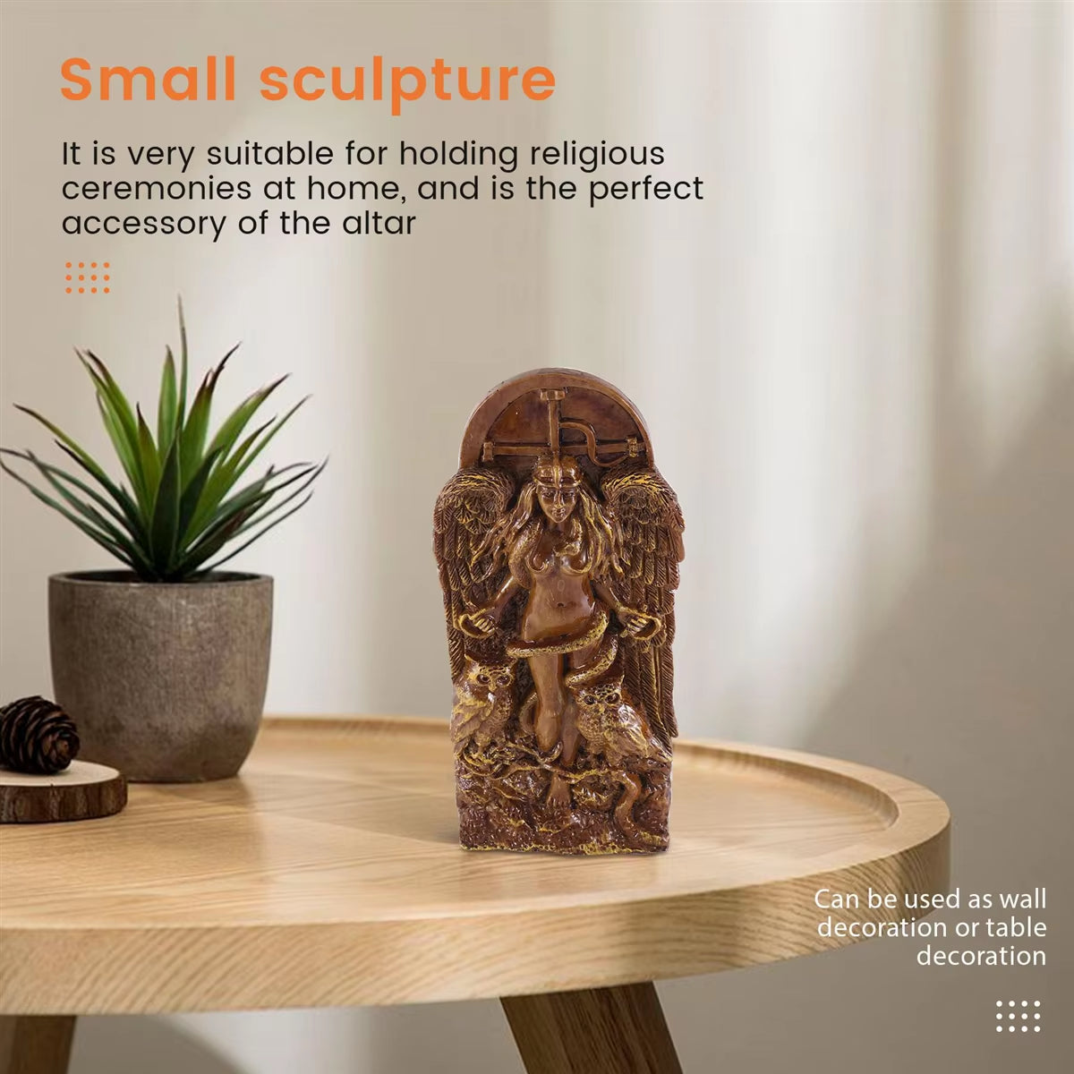 Ancient Wiccan Goddess Statue,Altar Sculpture,Greek Goddess Statue Mythology Mother Earth Gaia Figurines for Pagan Home