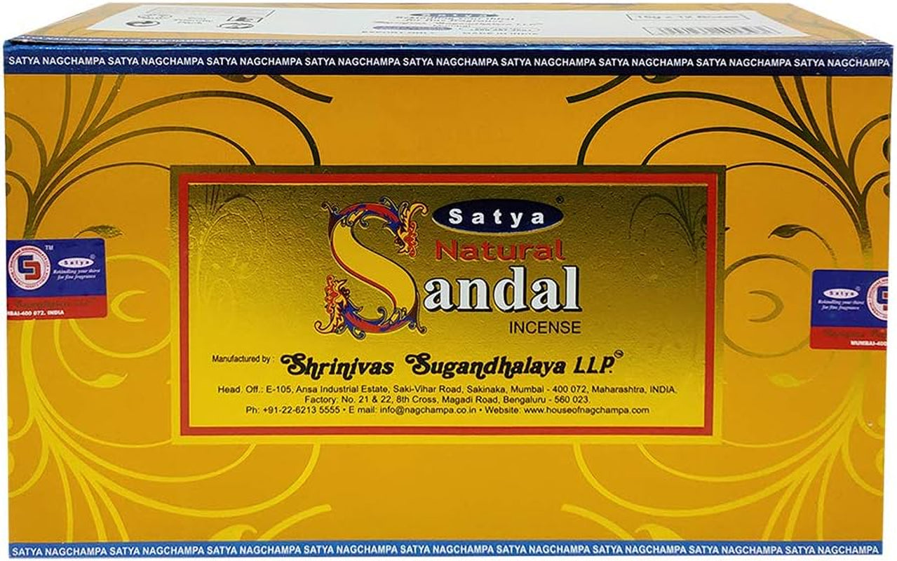 Natural Sandal Incense Sticks and Incense Stick Holder Bundle Insence Insense Satya Incense