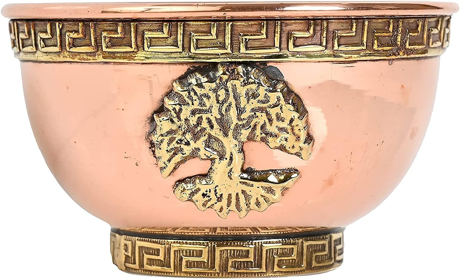 Tree of Life Copper Offering Bowl 3" - Great for Altar & Ritual Use, Incense Burner, Smudging Bowl -