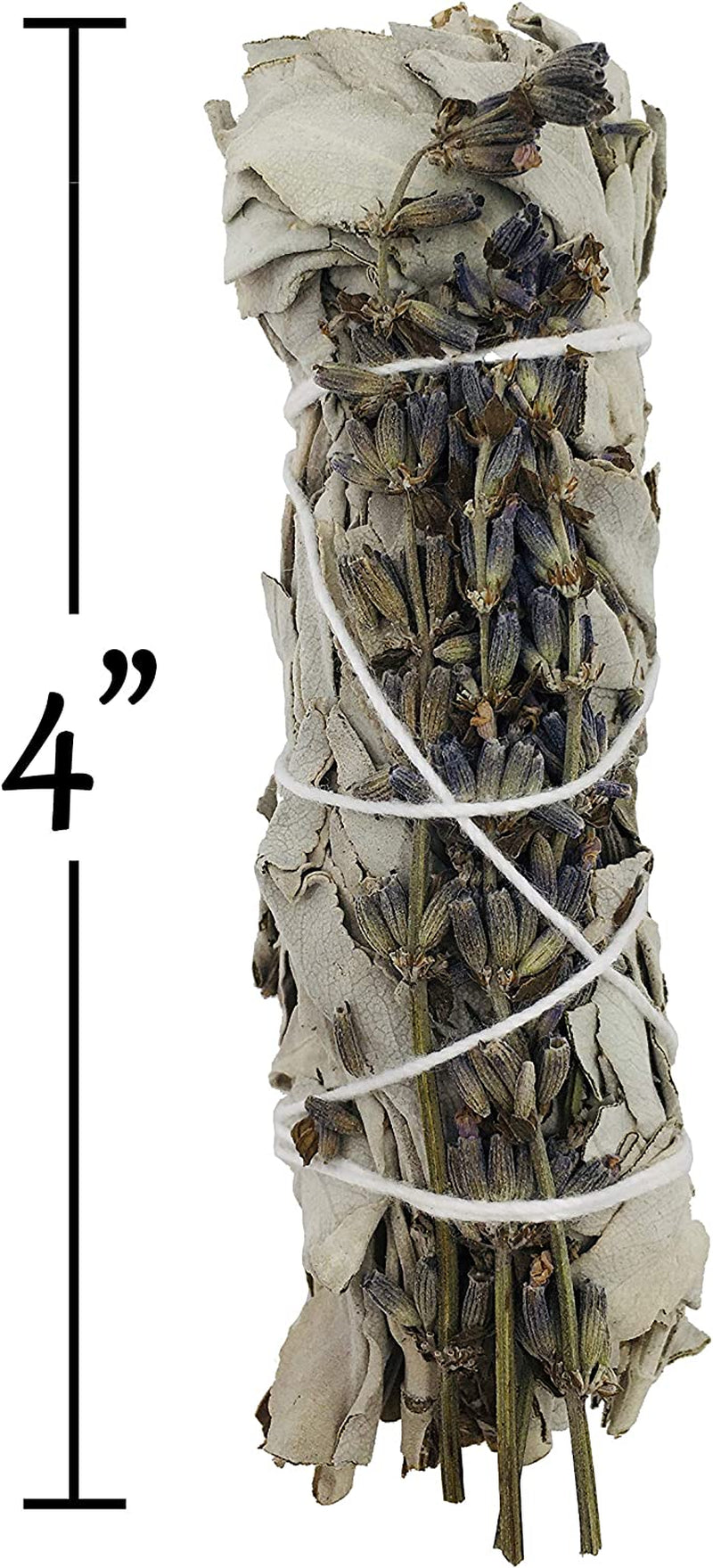 White Sage Smudge Sticks with Dried Lavender Buds - for Spiritual Cleansing, Spiritual Gifts, Witchcraft Supplies, Meditation Accessories - Pack of 3 Sage Sticks