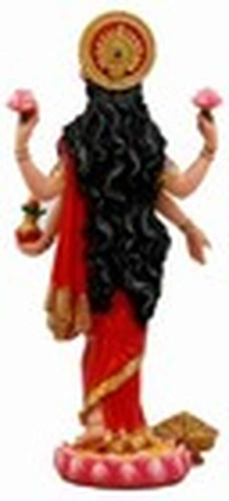 Hindu Goddess Sri Lakshmi Statue 10"H Shakti of Vishnu Goddess of Prosperity