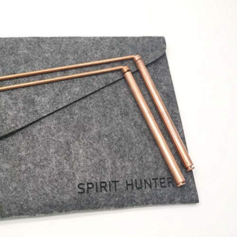 Spirit Hunter 99.9% Copper Dowsing Rod- 2Pcs Divining Rods with Bag -