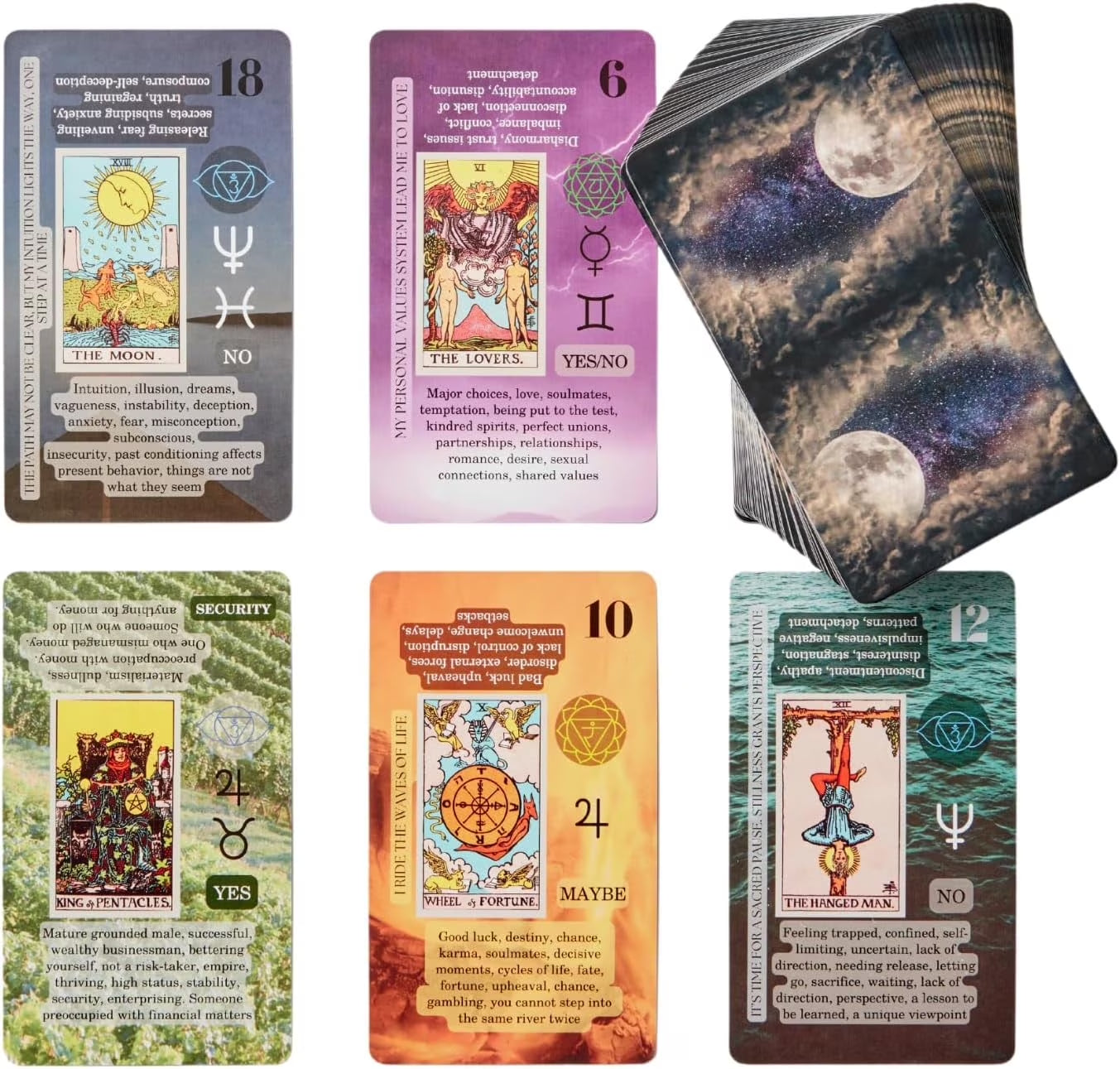 Learning Tarot Cards for Beginners with Meanings, Tarot Learning, Original Art