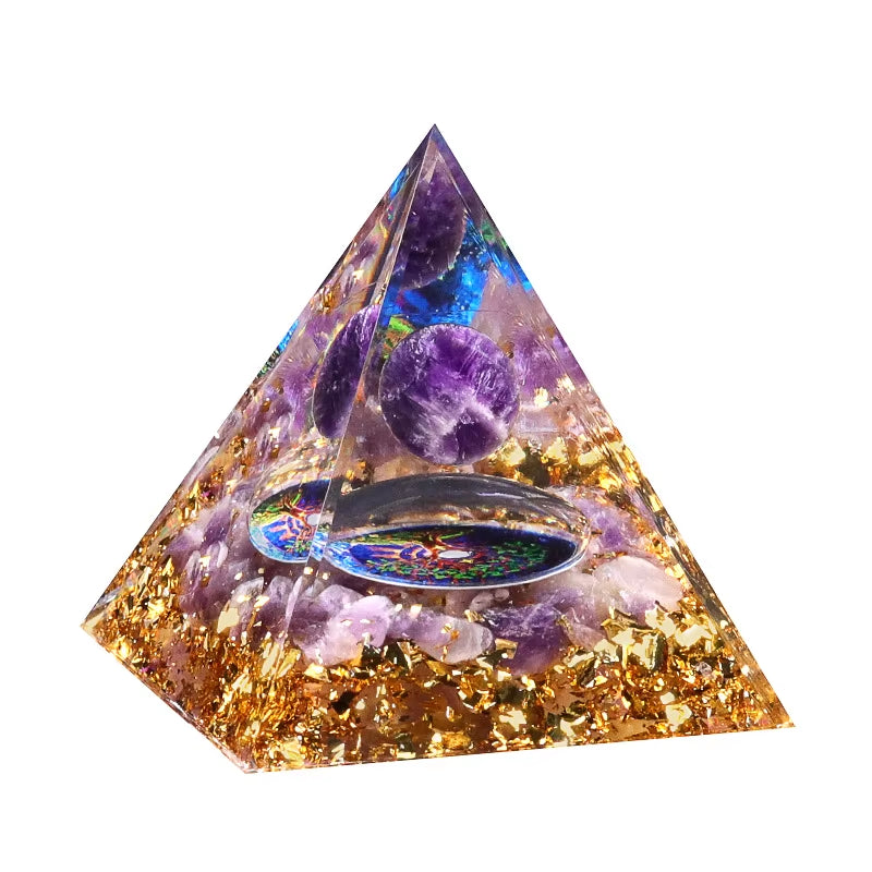 Natural Healing Crystals Kit 7 Chakra Tumbled Stones Resin Pendulum Braided Rope Amethyst Orgone Pyramid Yoga Card Set with Box