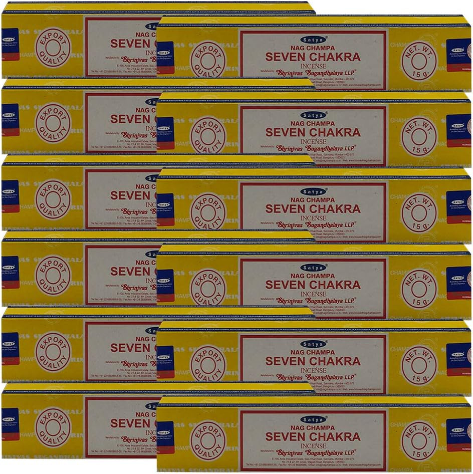 Seven Chakra Incense Sticks and Incense Stick Holder Bundle Insence
