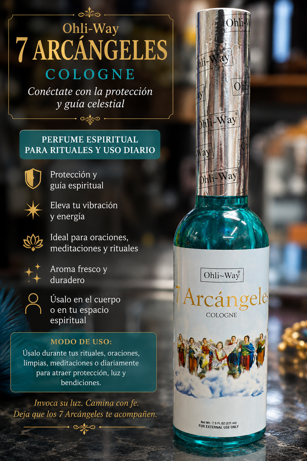 7 Archangels Cologne – Spiritual Protection, Guidance & Ritual Fragrance | 7.5 oz