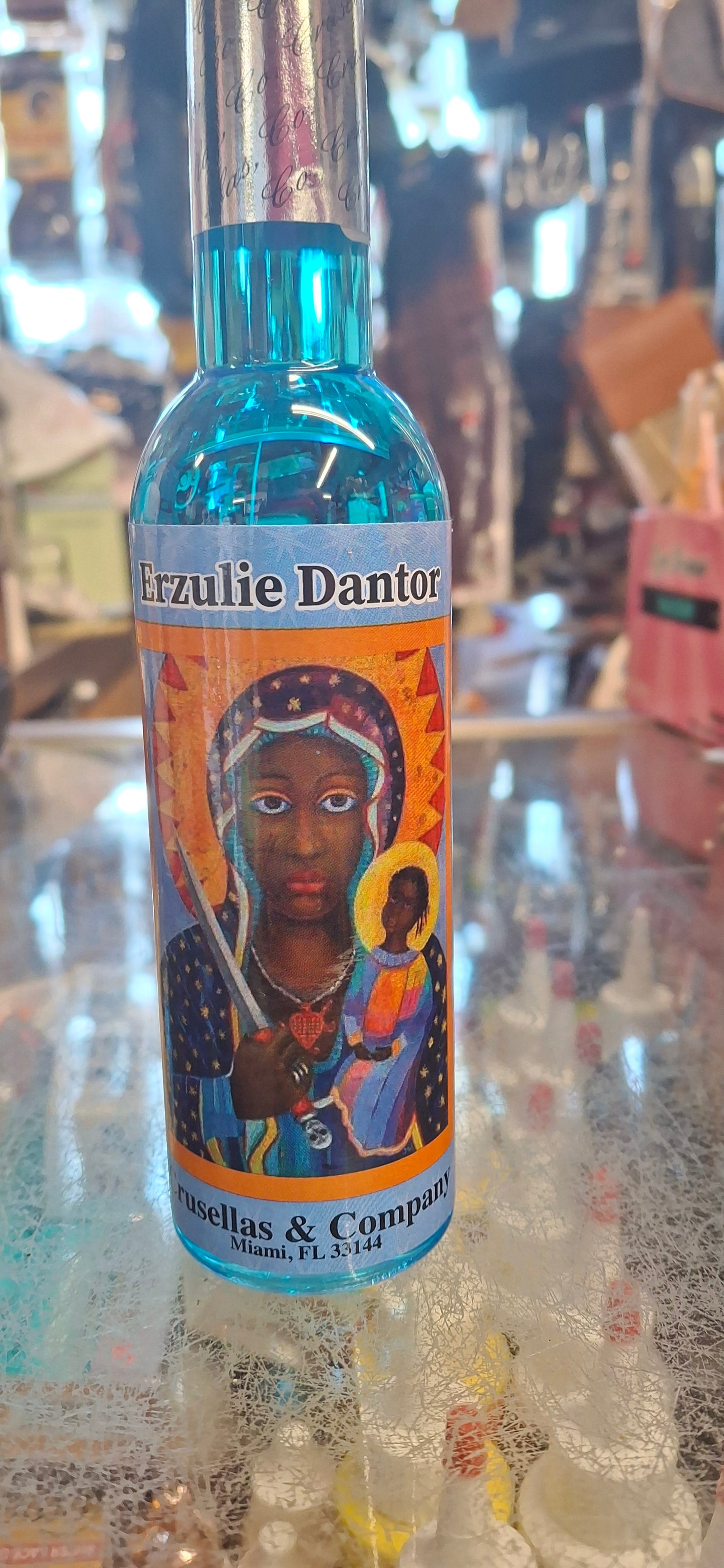 Erzulie Dantor Blue Florida Water — Haitian Cleansing, Protection & Sacred Offering Spray